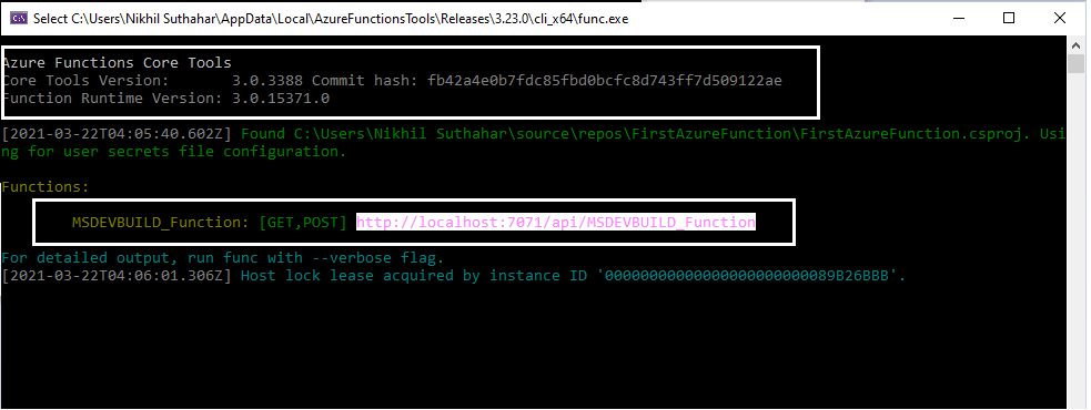 Create A C# Azure Function Using Visual Studio 2019